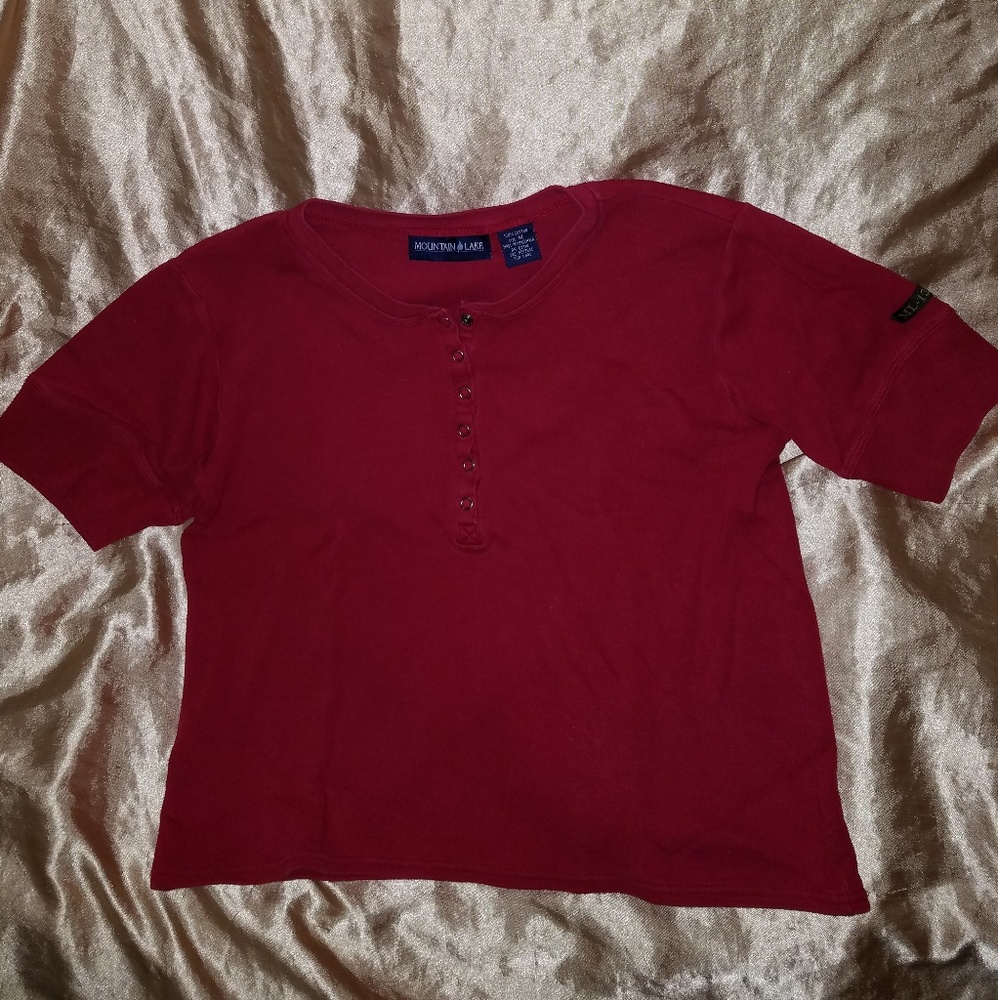 Mountain  Lake 6 Snap Short Sleeve Tee Shirt